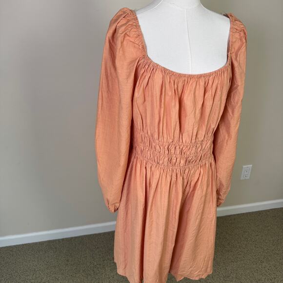 Curvy Girl Square Neck Long Sleeve Mini Dress US Women's 1X Plus - Picture 5 of 8